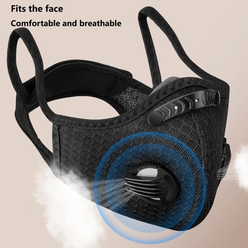 Cycling Face Mask Sport Washab - Dust Mask Construction ulasan dan harga