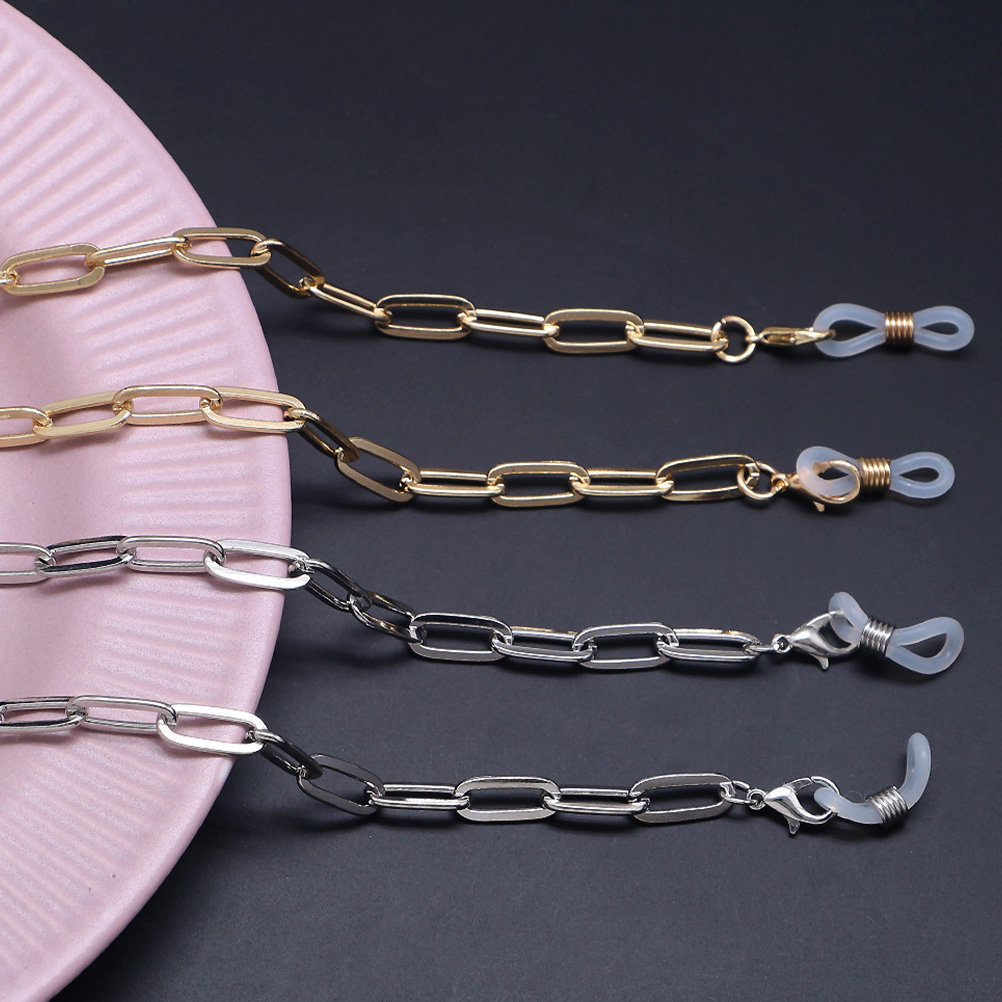 Gold Metal Paperclip Eyeglasse - Mask Chain Holder ulasan dan harga