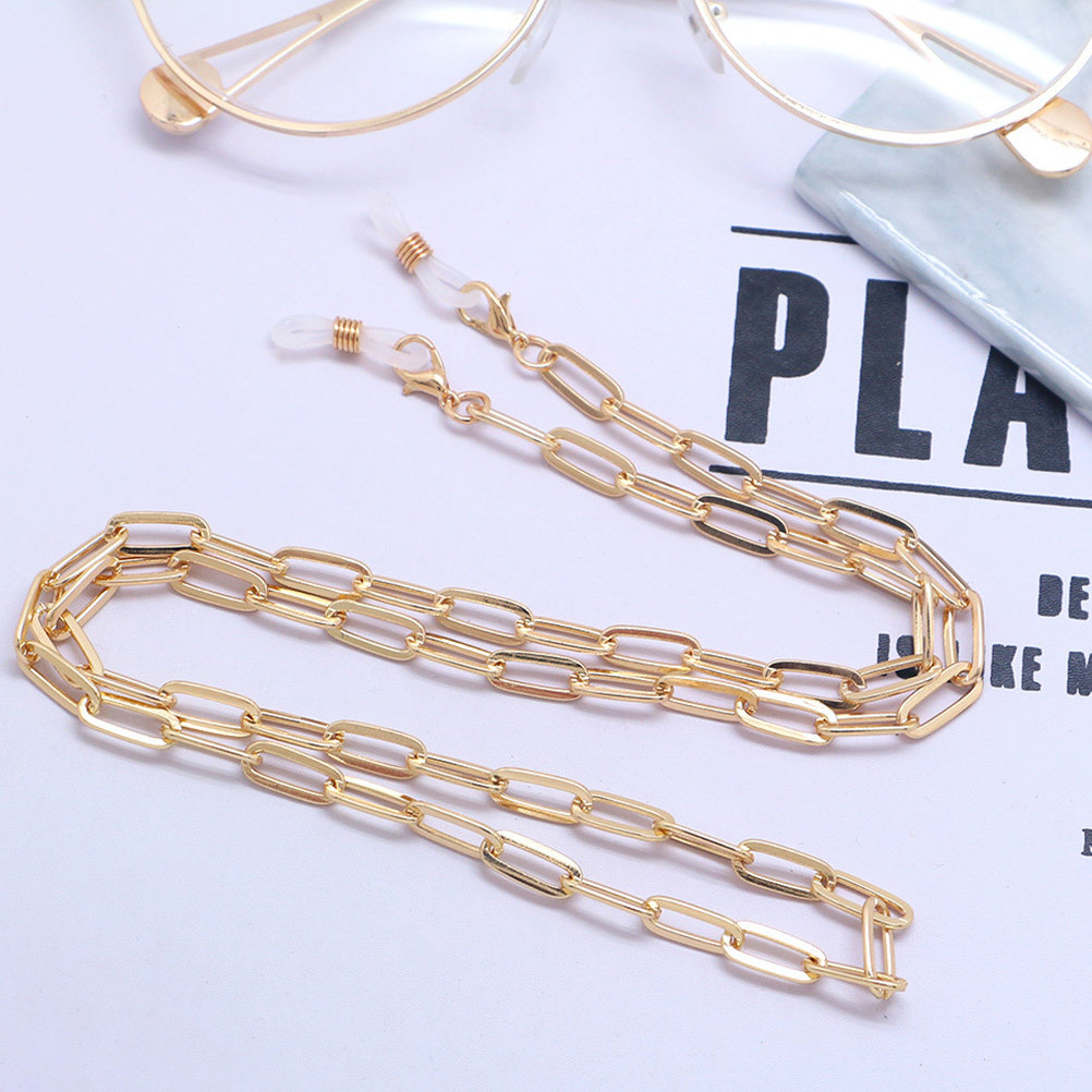 Gold Metal Paperclip Eyeglasse - Mask Chain Holder ulasan dan harga